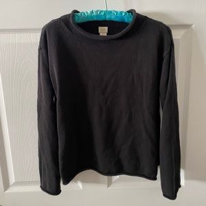 J Jill Black Petite XS Pullover Sweater